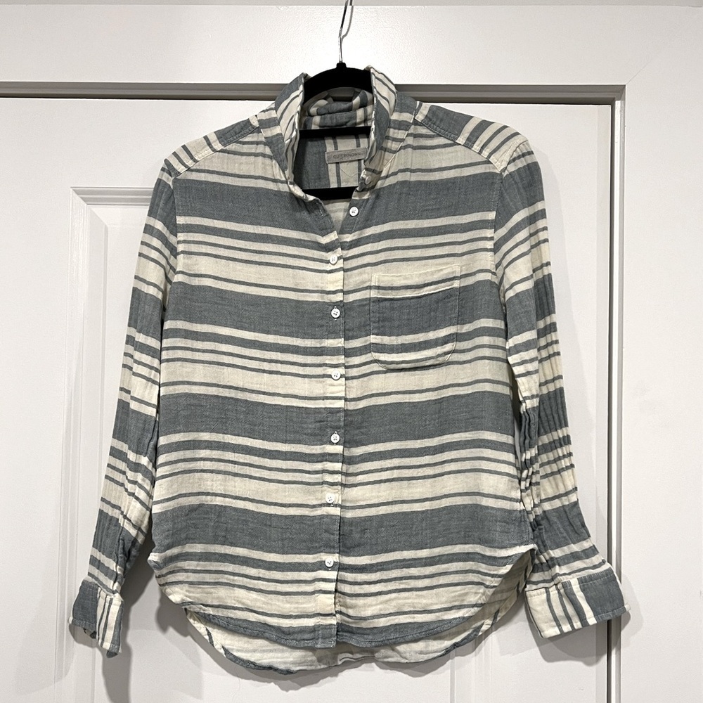 Outerknown Costa Gauzy Cotton Button Down Shirt